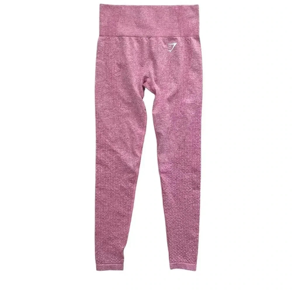 Gymshark Coral Vital Seamless Leggings - Size Medium